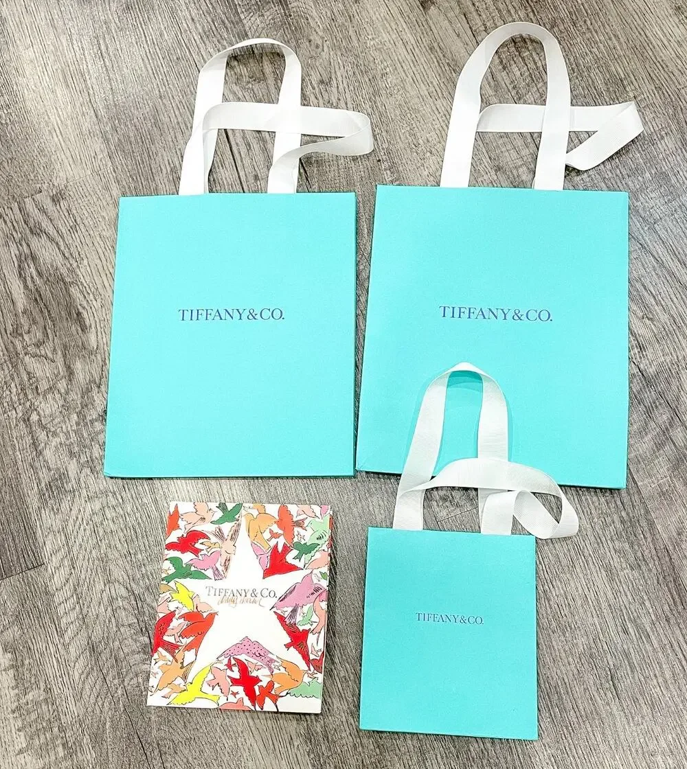Tiffany & Co. Shopping Bags Bird on a Rock Andy Warhol Set of 4
